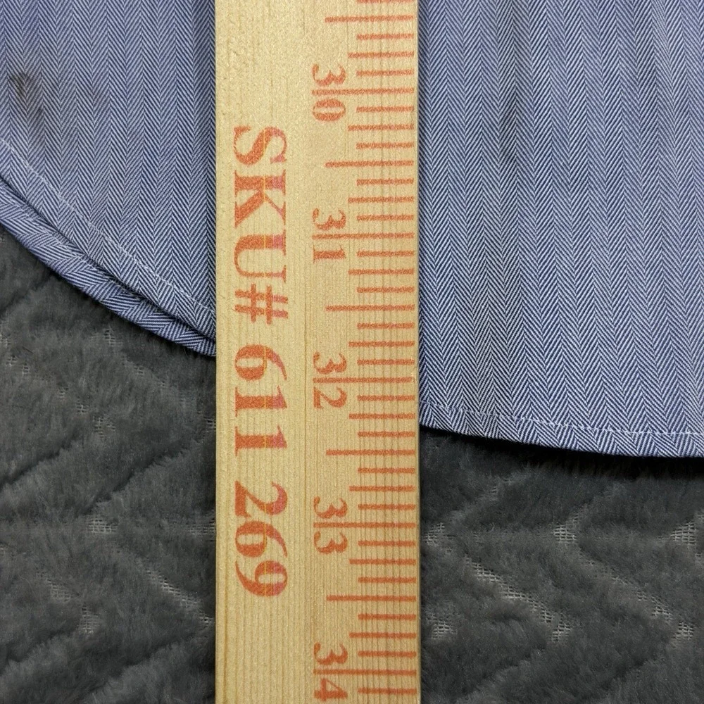 Vtg Polo Ralph Lauren Dress Shirt Men 16.5 Blue Button Up Two Ply Andrew